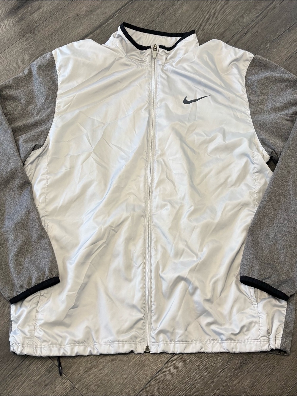Nike Golf Full Zip Windbreaker Windproof Men’s Size L Gray Vented